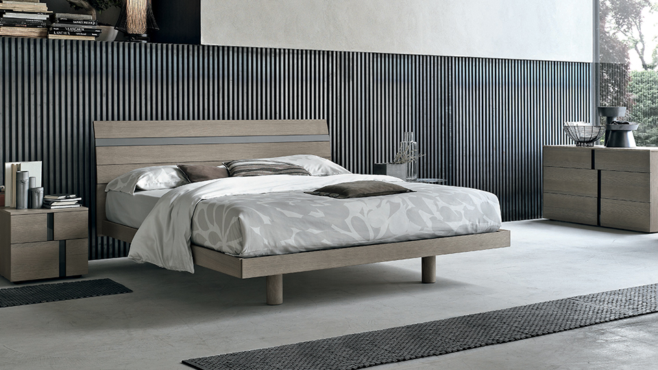 JOKER BED WITH 2 ATHENA SIDE TABLE by Tomasella