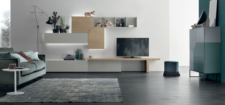 Modern living room interior with sleek furniture design