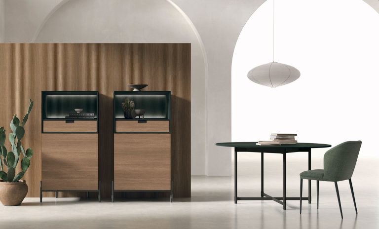 Modern minimalist kitchen interior design with stylish decor